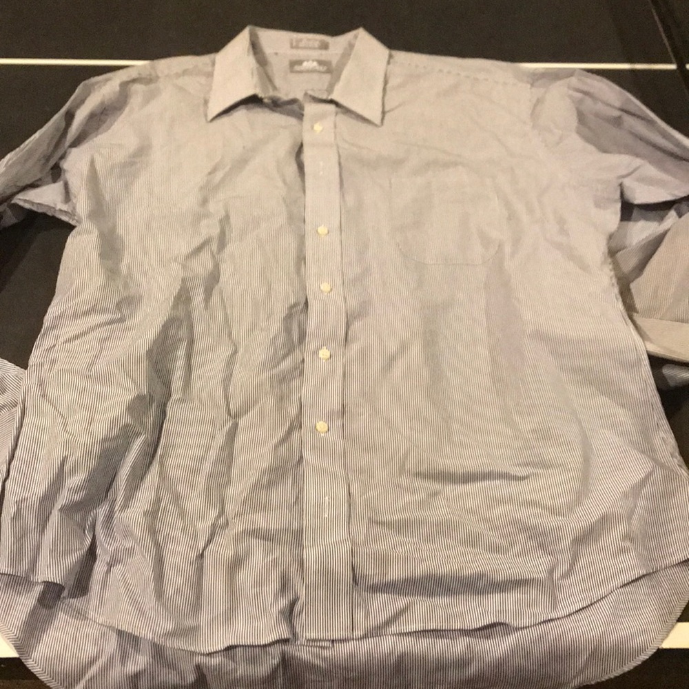 Stafford blue/white casual dress shirt